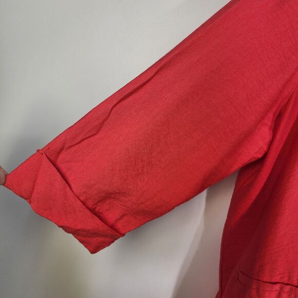 Maurice's Blazer Women Size XL Textured One Button 3/4 Cuffed Sleeve Faux Pocket - Picture 7 of 11